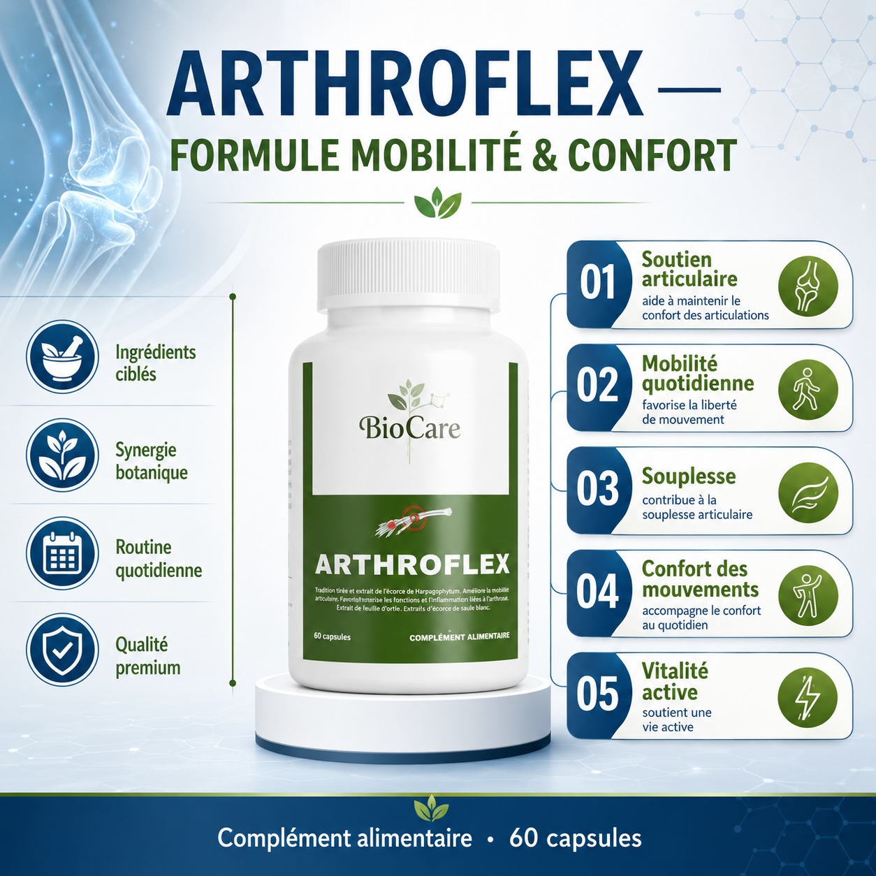 Arthroflex Biocare Bamako – Douleurs Articulaires & Mobilité | 30 000 FCFA