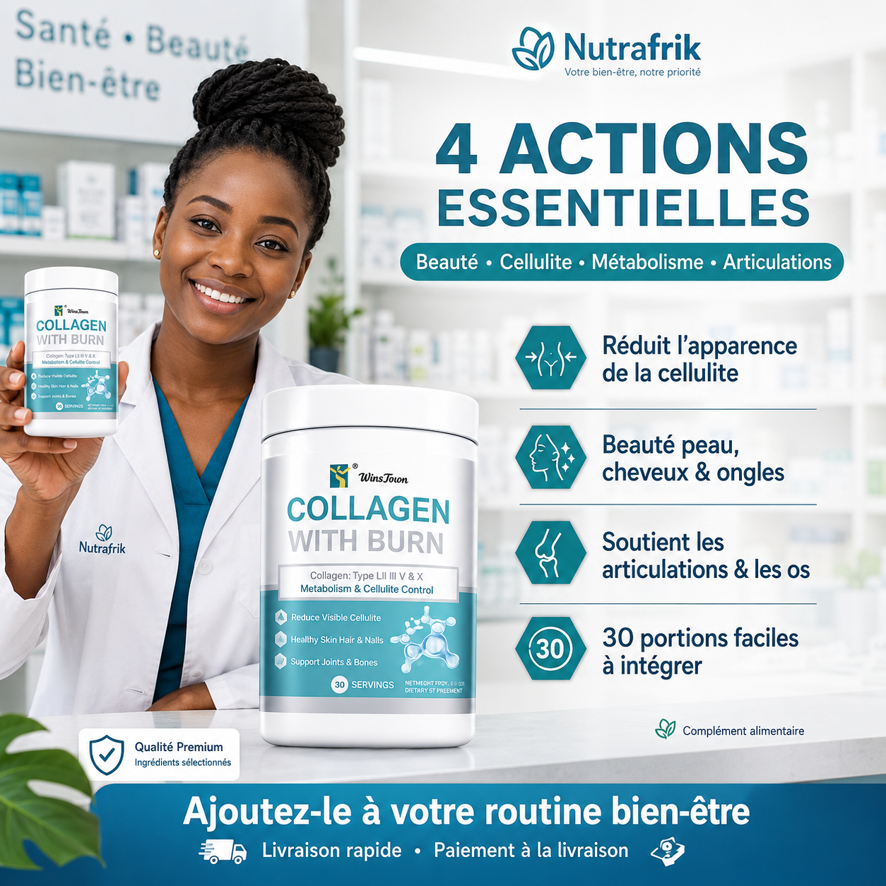 Collagène Brulleur de Graisse – Beauté & Silhouette | Nutrafrik