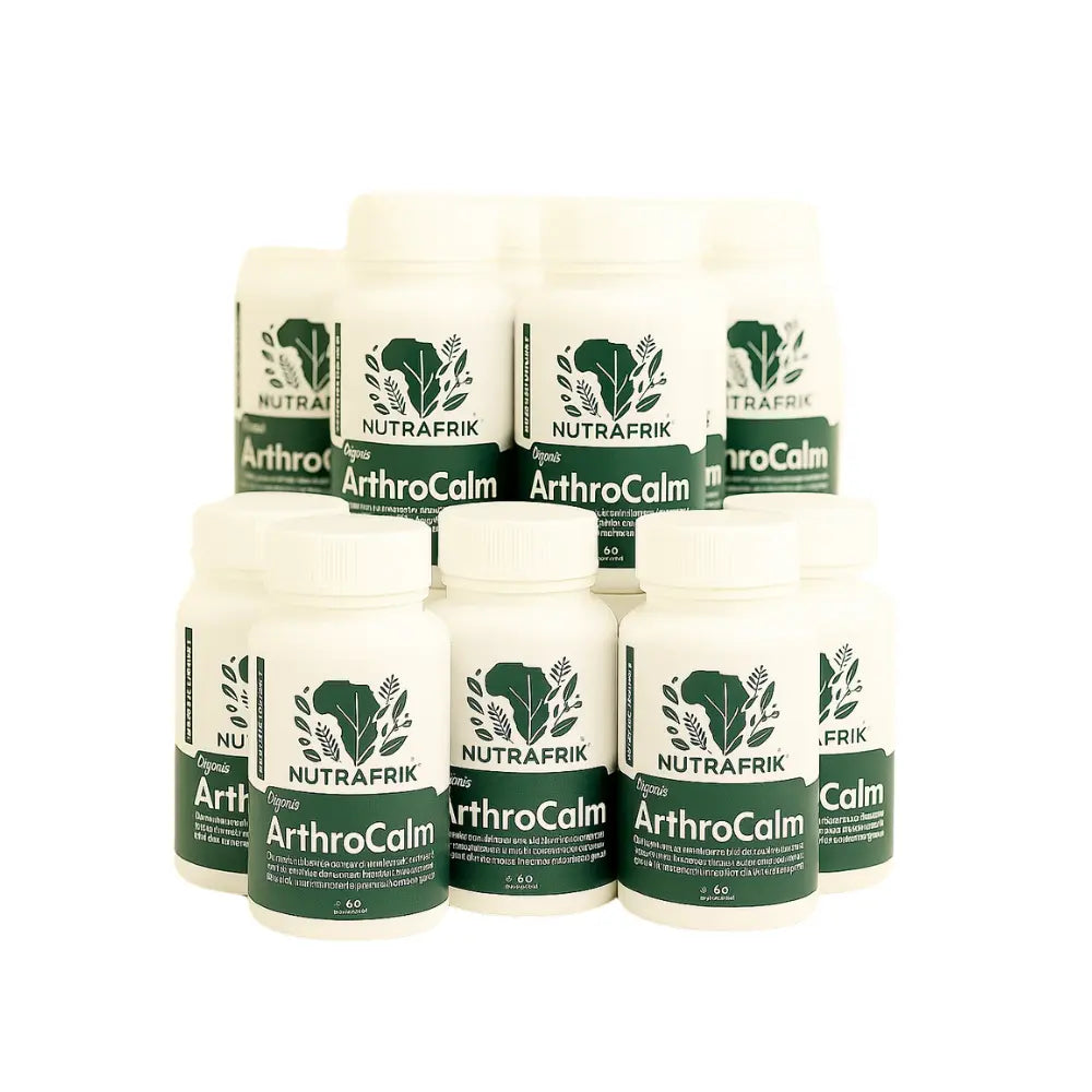 Arthrocalm de Nutrafrik complément naturel pour douleurs articulaires et musculaires, soutien cartilage articulaire, traitement naturel nerf sciatique