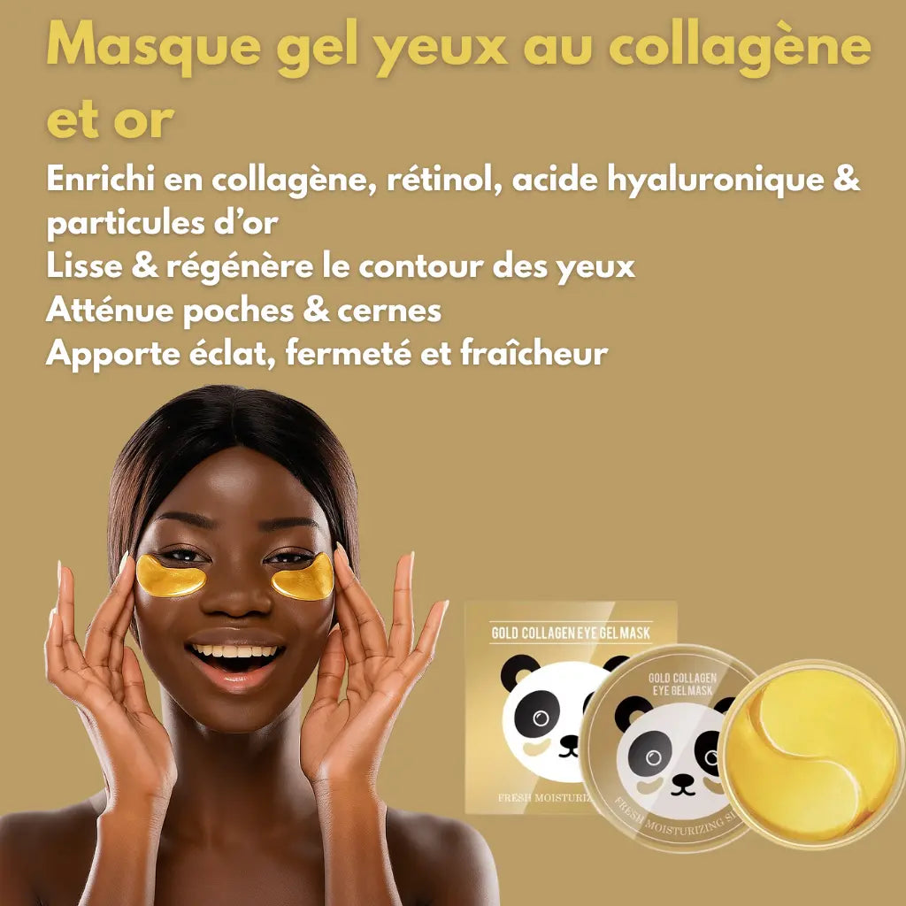 Masque gel yeux au collagène et or - NUTRAFRIK