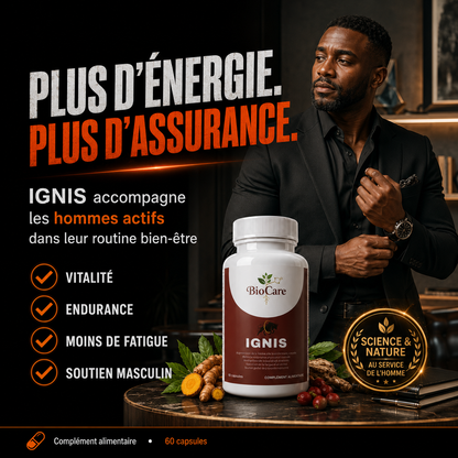 IGNIS BIOCARE Kinshasa – Énergie, Testostérone & Vitalité Masculine | 50 $