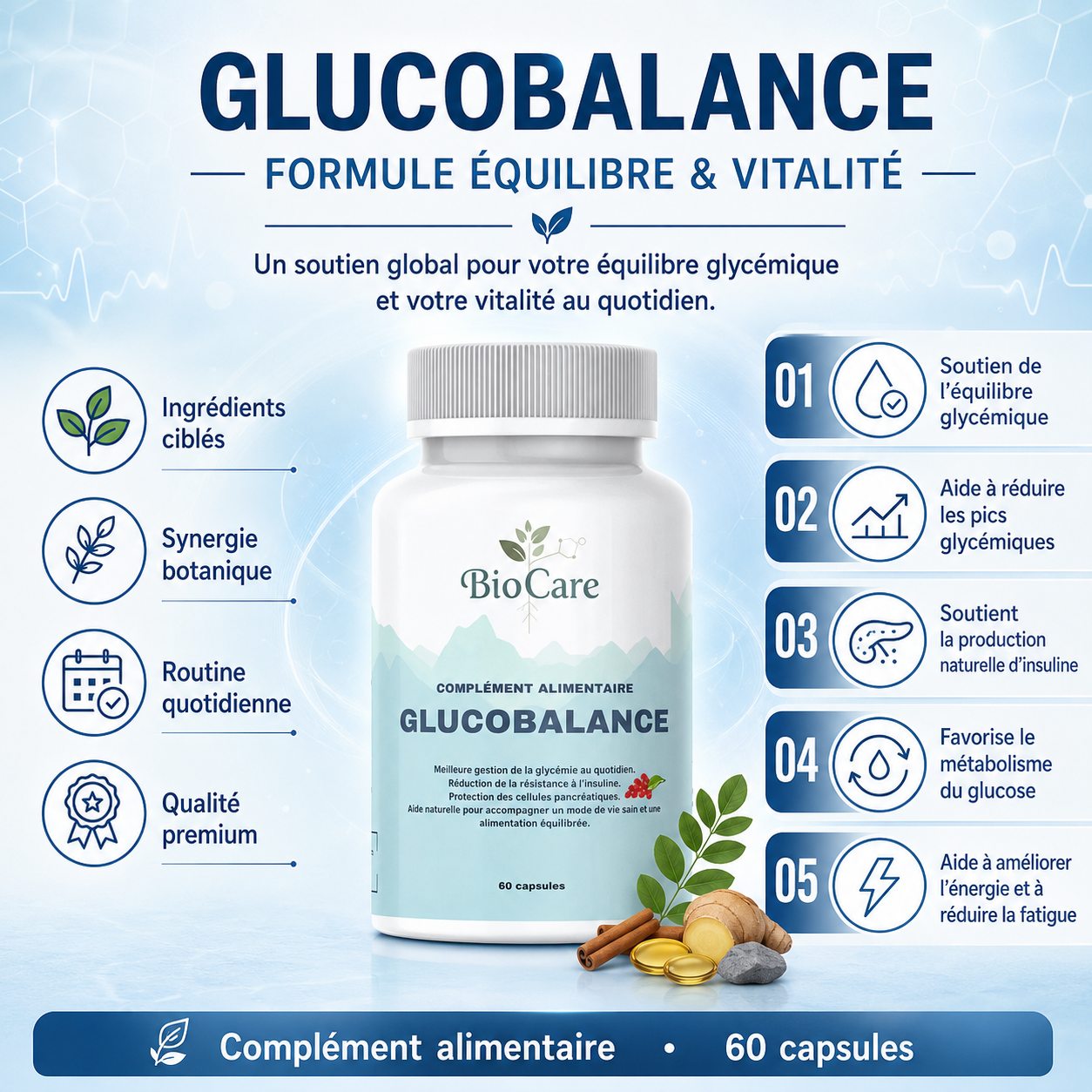GLUCO BALANCE Biocare Bamako, glycémie sous contrôle - 30 000 FCFA