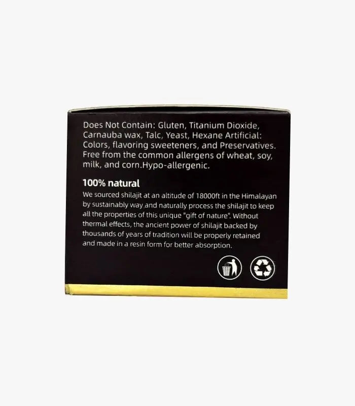 Pure Resigne de Shilajit (60mg) - NUTRAFRIK