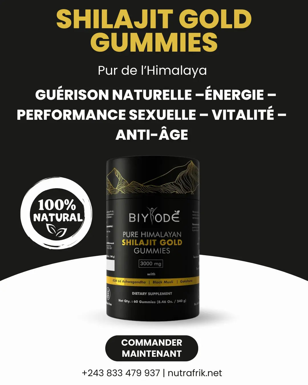 Shilajit  gummies Gold - NUTRAFRIK